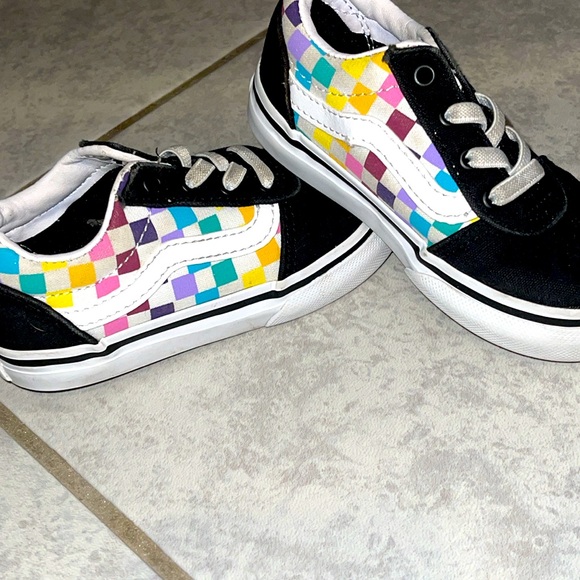 VANS kids size 7 multi color checkered - Picture 3 of 11